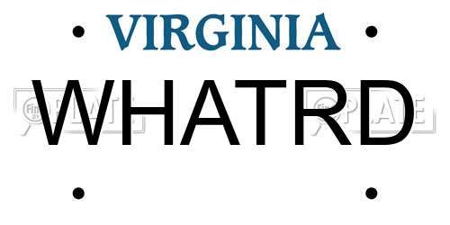 WHATRD Virginia License Plate