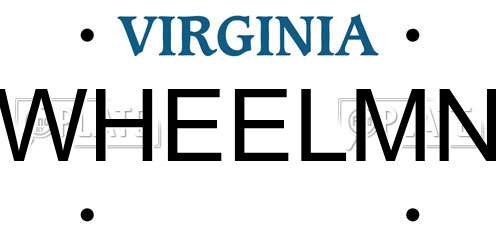WHEELMN Virginia License Plate