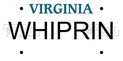 WHIPRIN Virginia License Plate