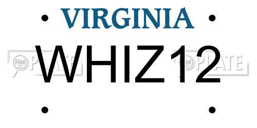 WHIZ12 Virginia License Plate