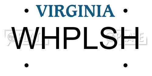 WHPLSH Virginia License Plate