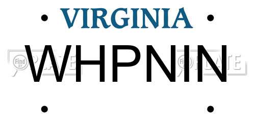 WHPNIN Virginia License Plate