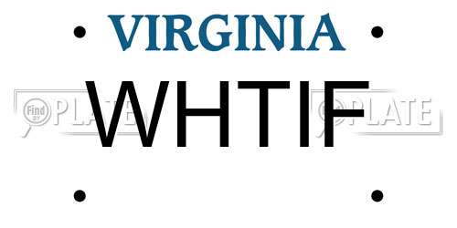 WHTIF Virginia License Plate