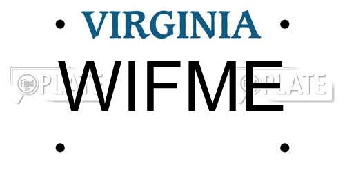 WIFME Virginia License Plate