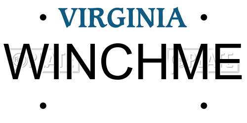WINCHME Virginia License Plate