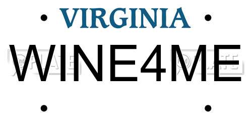 WINE4ME Virginia License Plate