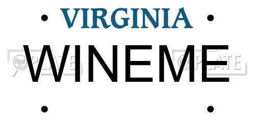 WINEME Virginia License Plate