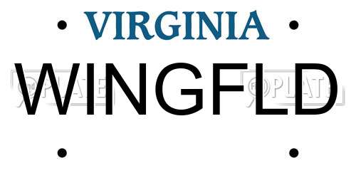 WINGFLD Virginia License Plate