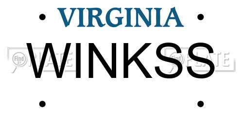 WINKSS Virginia License Plate