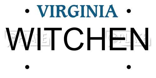 WITCHEN Virginia License Plate