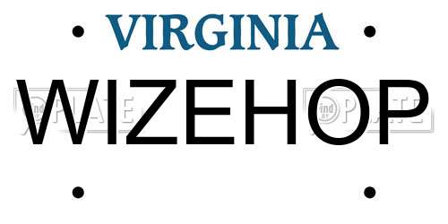 WIZEHOP Virginia License Plate