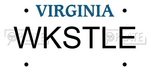 WKSTLE Virginia License Plate