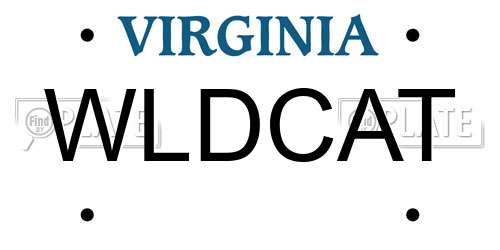WLDCAT Virginia License Plate