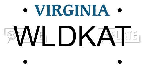 WLDKAT Virginia License Plate