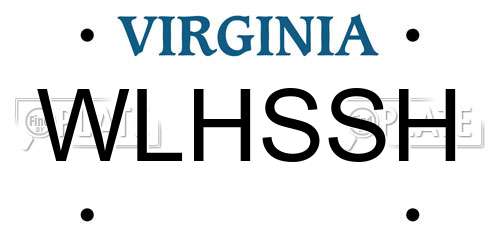 WLHSSH Virginia License Plate