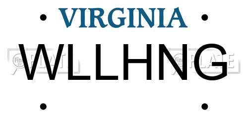 WLLHNG Virginia License Plate