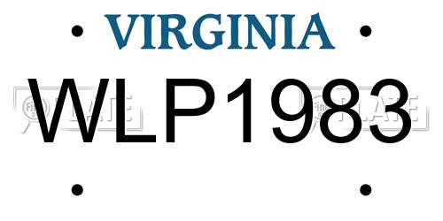 WLP1983 Virginia License Plate