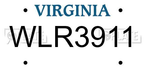 WLR3911 Virginia License Plate