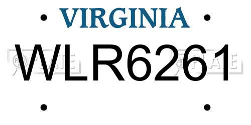 WLR6261 Virginia License Plate