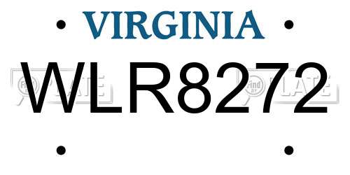 WLR8272 Virginia License Plate