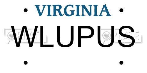 WLUPUS Virginia License Plate