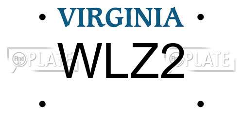 WLZ2 Virginia License Plate