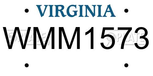 WMM1573 Virginia License Plate