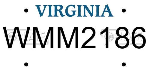 WMM2186 Virginia License Plate