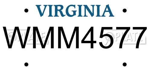 WMM4577 Virginia License Plate