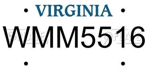 WMM5516 Virginia License Plate
