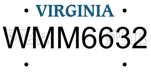 WMM6632 Virginia License Plate