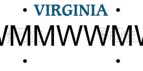 WMMWWMW Virginia License Plate