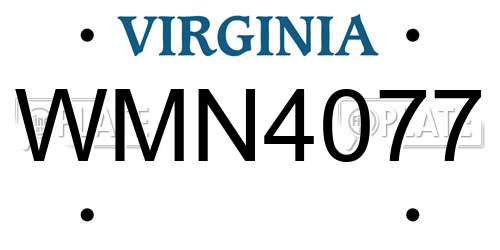 WMN4077 Virginia License Plate