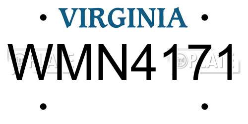 WMN4171 Virginia License Plate