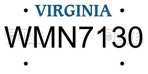 WMN7130 Virginia License Plate