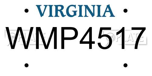 WMP4517 Virginia License Plate