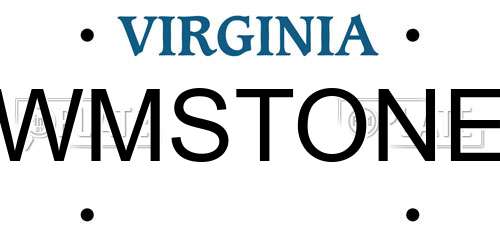 WMSTONE Virginia License Plate
