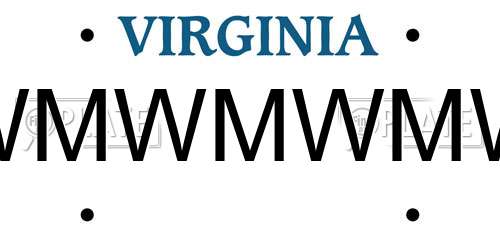WMWMWMW Virginia License Plate