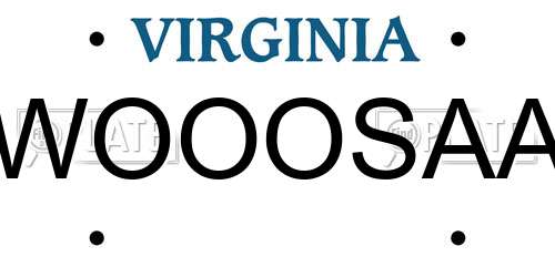 WOOOSAA Virginia License Plate