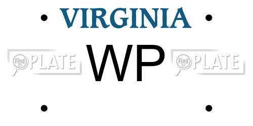 WP Virginia License Plate