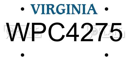 WPC4275 Virginia License Plate