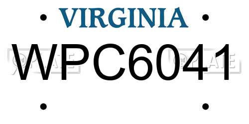 WPC6041 Virginia License Plate