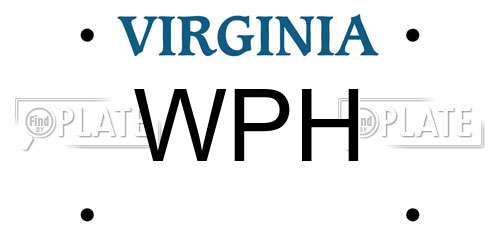 WPH Virginia License Plate