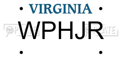 WPHJR Virginia License Plate