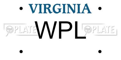 WPL Virginia License Plate