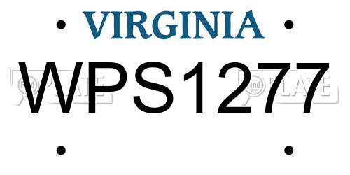 WPS1277 Virginia License Plate