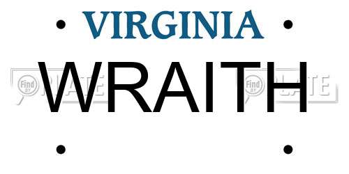 WRAITH Virginia License Plate