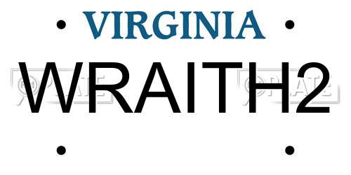 WRAITH2 Virginia License Plate