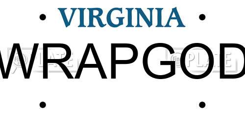 WRAPGOD Virginia License Plate