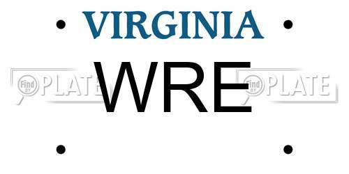 WRE Virginia License Plate
